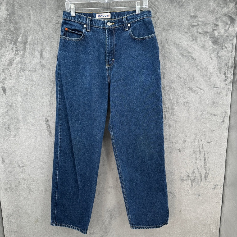 Vintage Badge 362 High‎ Waist Womens Jeans 31x30 Classic Blue Denim Y2K 90s
